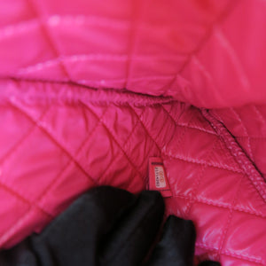 Lambskin O Case Quilted Pink Large Zip Pouch