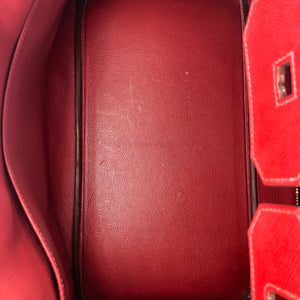 Birkin 35 Rouge Vif Epsom M-Stamp with GHW