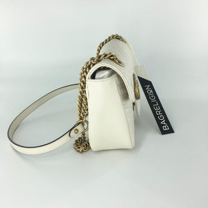 Marmont Matelasse Small Shoulder Bag in White