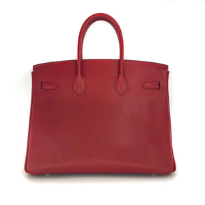 Birkin 35 Rouge Vif Epsom M-Stamp with GHW