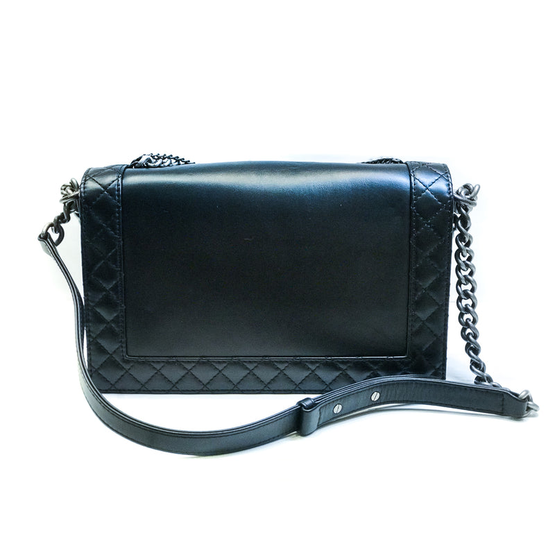 Limited Enchained Medium Boy Flap in Calfskin Leather with RHW