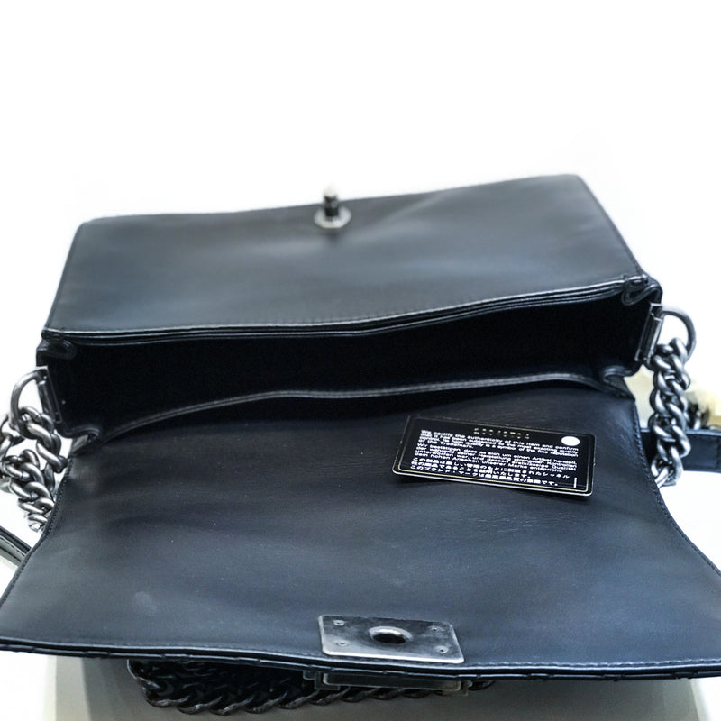 Limited Enchained Medium Boy Flap in Calfskin Leather with RHW