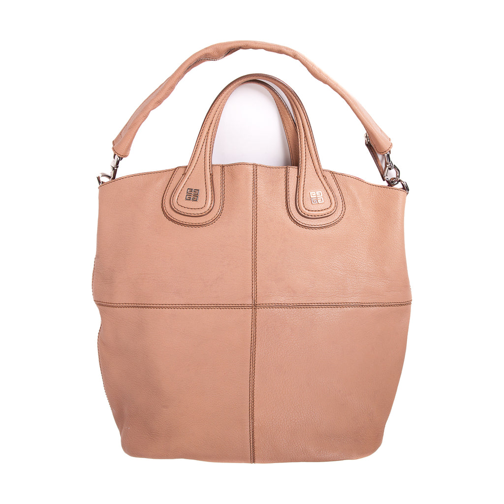 Nightingale Satchel Large in Beige with pink interior