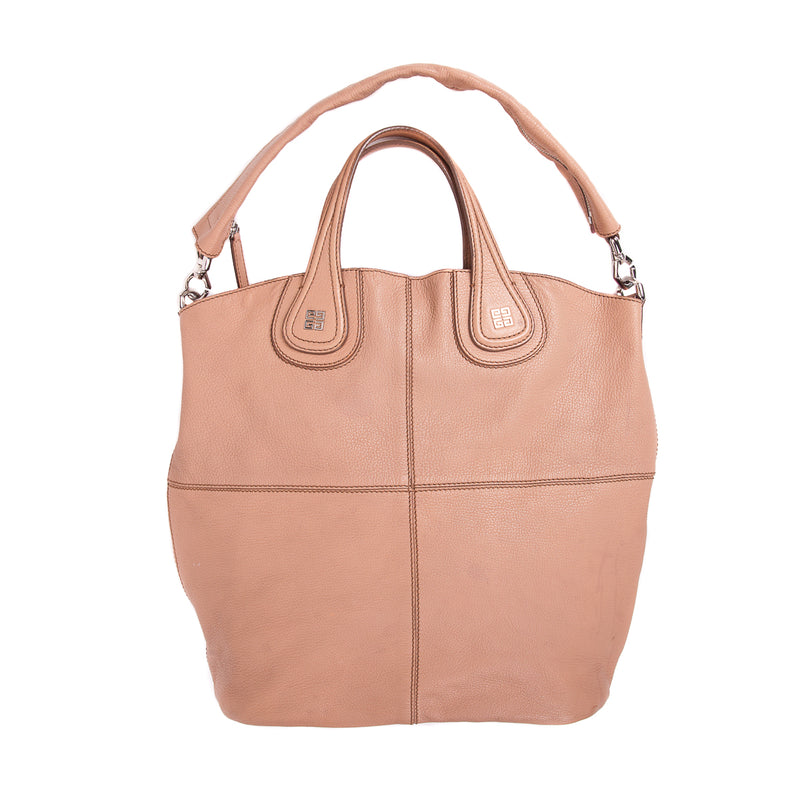 Nightingale Satchel Large in Beige with pink interior
