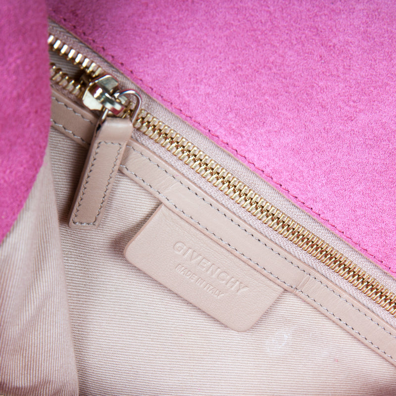 Nightingale Satchel Large in Beige with pink interior