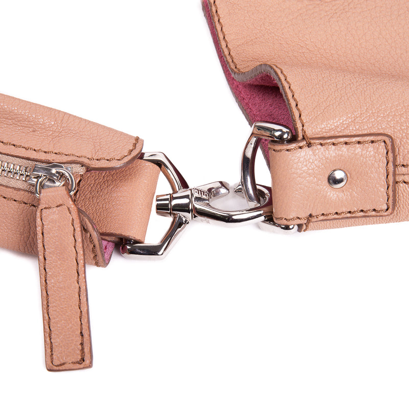 Nightingale Satchel Large in Beige with pink interior