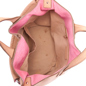 Nightingale Satchel Large in Beige with pink interior