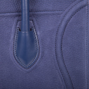 Medium Phantom Handbag in Dark Blue Nubuck Calfskin