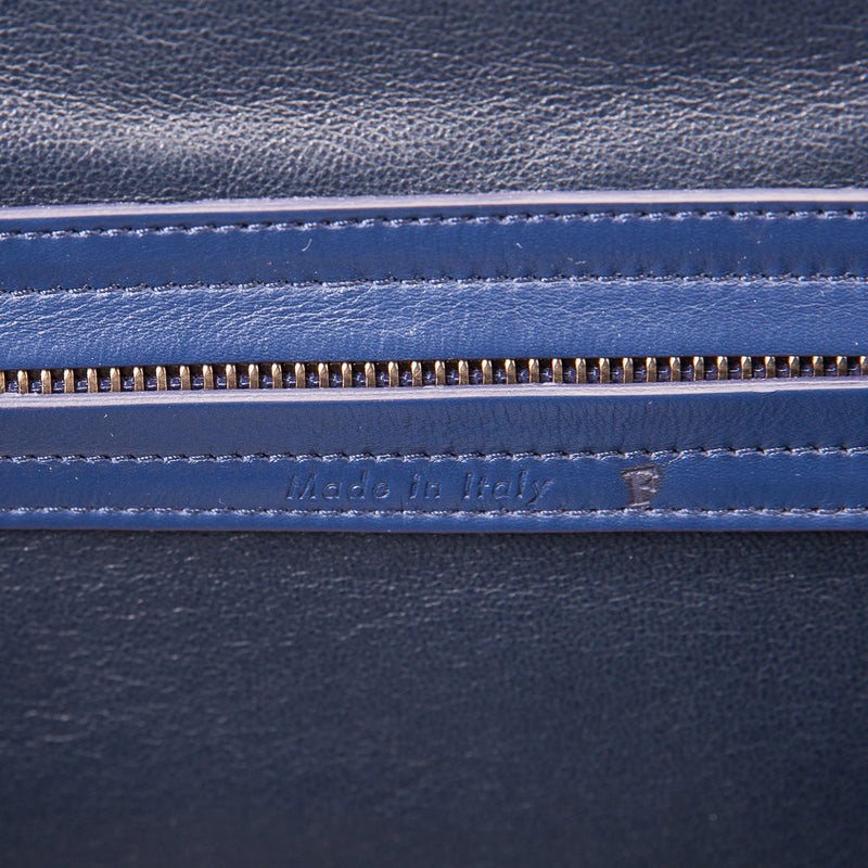 Medium Phantom Handbag in Dark Blue Nubuck Calfskin