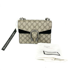 Dionysus GG Supreme Mini Shoulder Bag with black interior