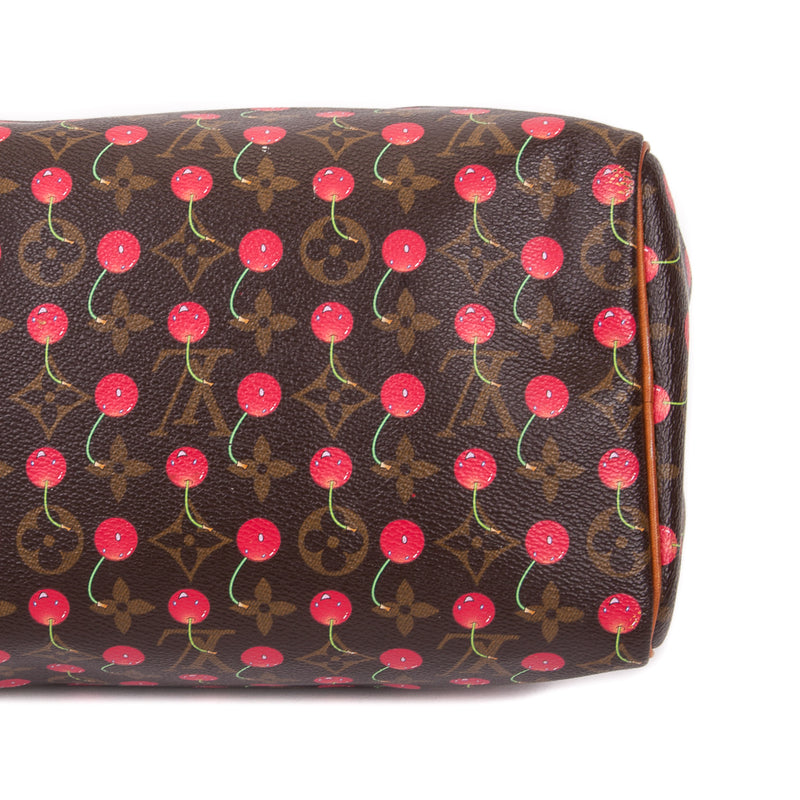 Louis Vuitton Limited Edition Monogram Cherry Cerises Speedy 25 Handbag