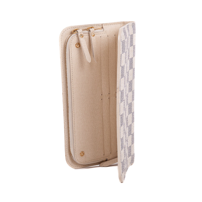 Insolite wallet in Damier Azur with GHW