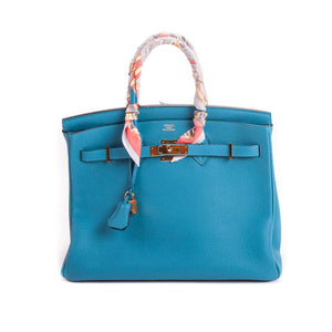 Birkin 35 in Turquoise Togo Leather