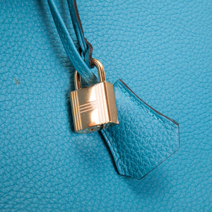 Birkin 35 in Turquoise Togo Leather