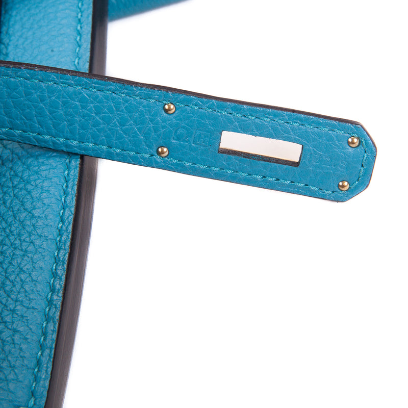 Birkin 35 in Turquoise Togo Leather