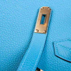 Birkin 35 in Turquoise Togo Leather