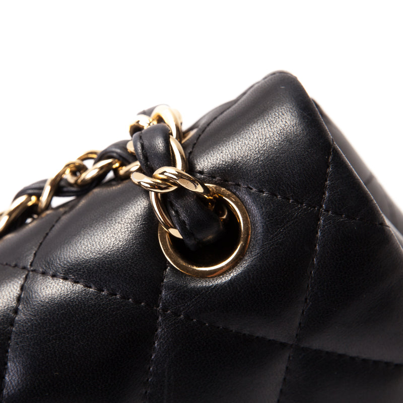 Classic Double Flap Lambskin Jumbo Black with GHW