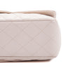 Single Flap Caviar Jumbo in Light Beige w/ Silver Hardware