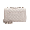 Single Flap Caviar Jumbo in Light Beige w/ Silver Hardware