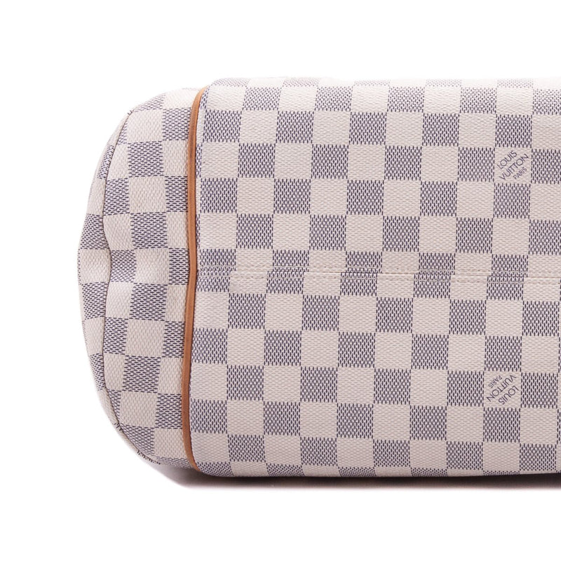 LOUIS VUITTON Totally GM White Checkered Coated Canvas Shoulder