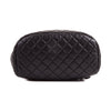 Black Quilted Lambskin Large Backpack