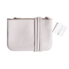 Grey Tri-Pocket V Flap Crossbody Calfskin Bag