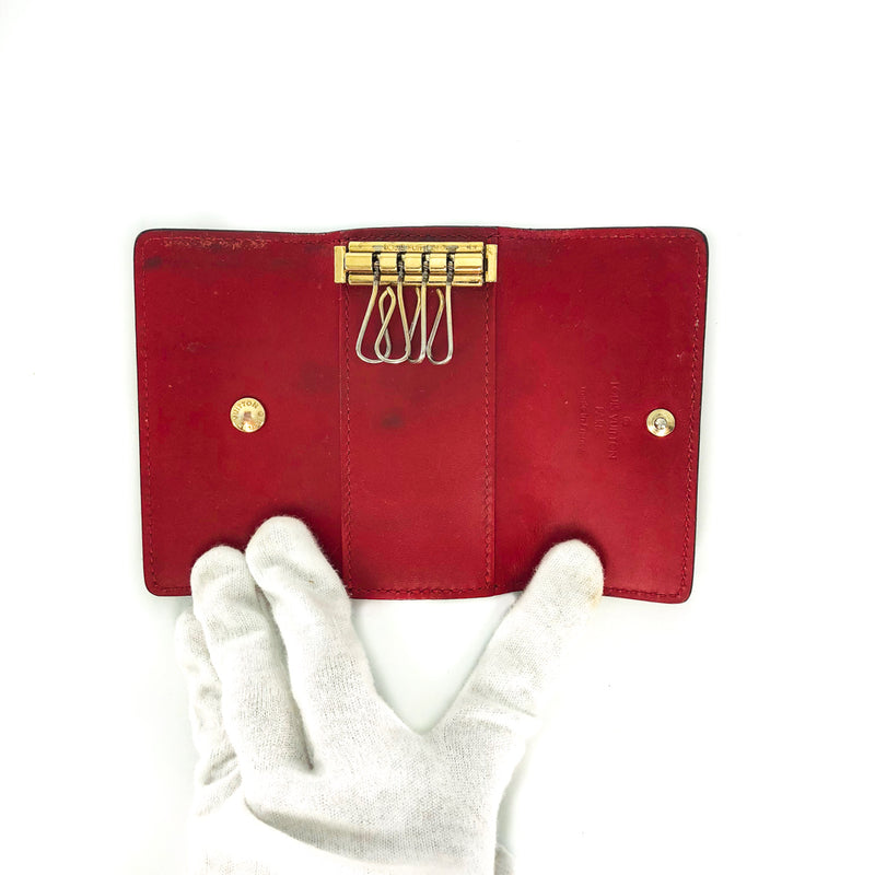 Monogram Red Vernis Multicles 4 Key Holder