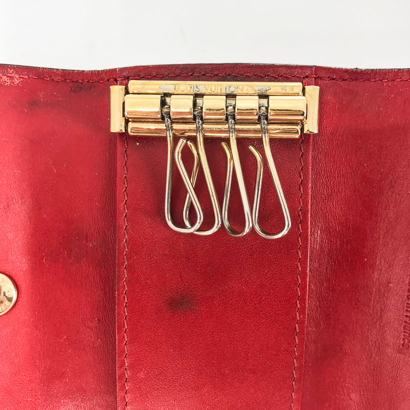 Monogram Red Vernis Multicles 4 Key Holder