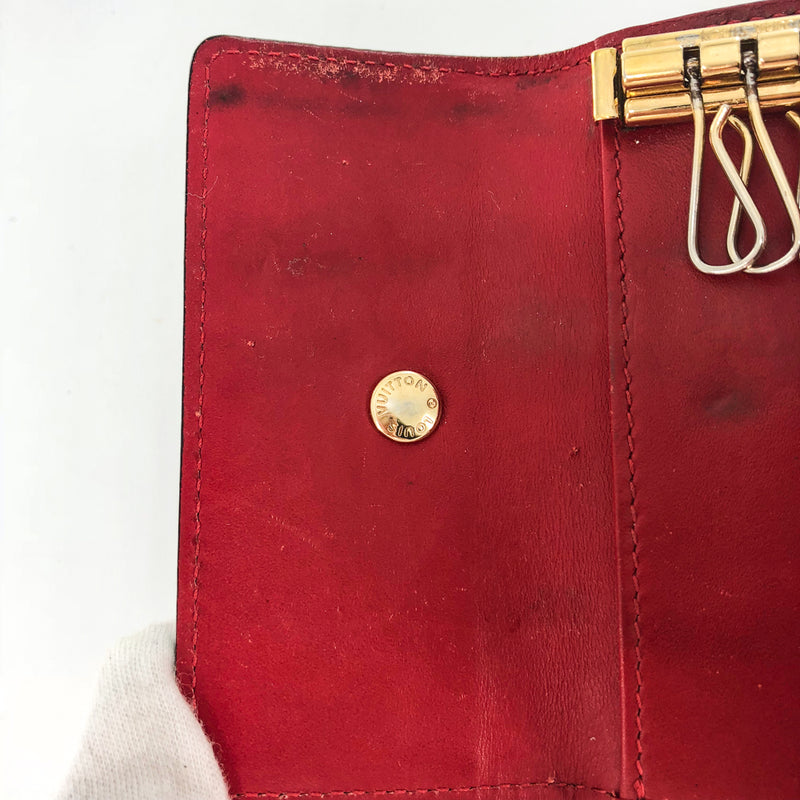 Monogram Red Vernis Multicles 4 Key Holder