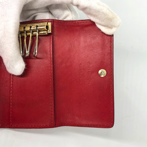 Monogram Red Vernis Multicles 4 Key Holder