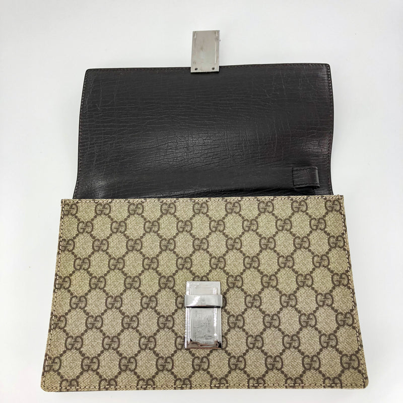Gucci Vintage GG Monogram Clutch with Strap at Jill's Consignment