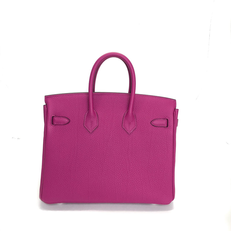 Birkin 25 in Rouge Pourpre Togo Leather with Palladium Hardware