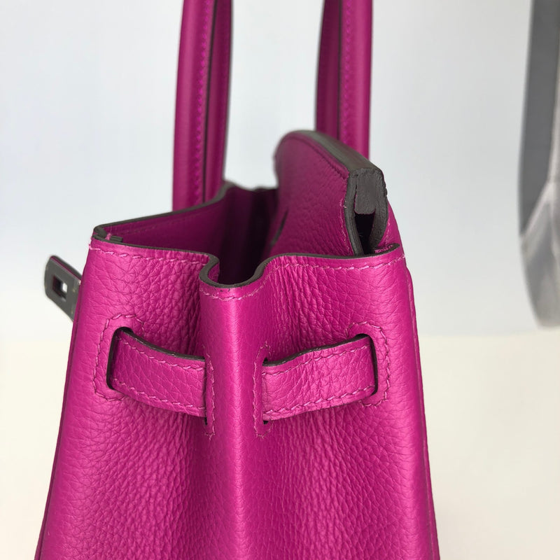 BIRKIN 25 TOGO LEATHER ROUGE GRENAT PALLADIUM HARDWARE (PHW) – APHRODITE'S  BAG™