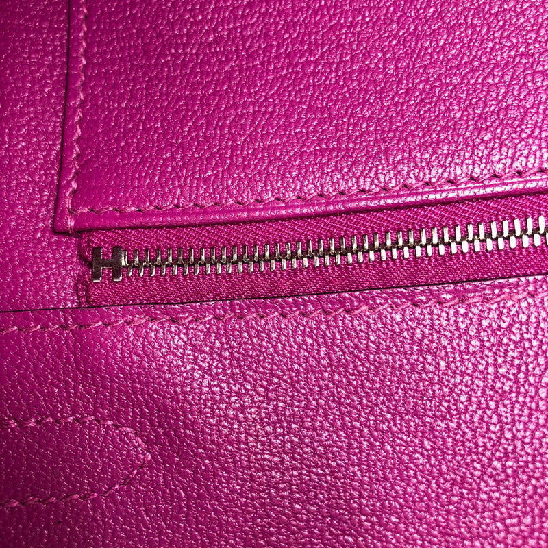 Birkin 25 in Rouge Pourpre Togo Leather with Palladium Hardware