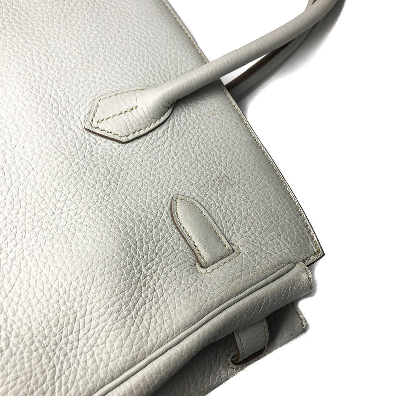 Birkin 35 Gris Perle Clemence Leather with Palladium Hardware