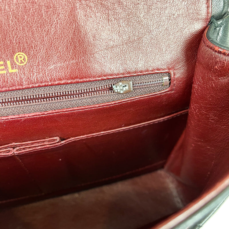 Chanel 2.55 Medium Bag Red Lambskin Leather - Silver Hardware