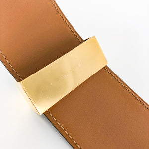 Collier De Chien Black Leather Belt GHW Stamp R