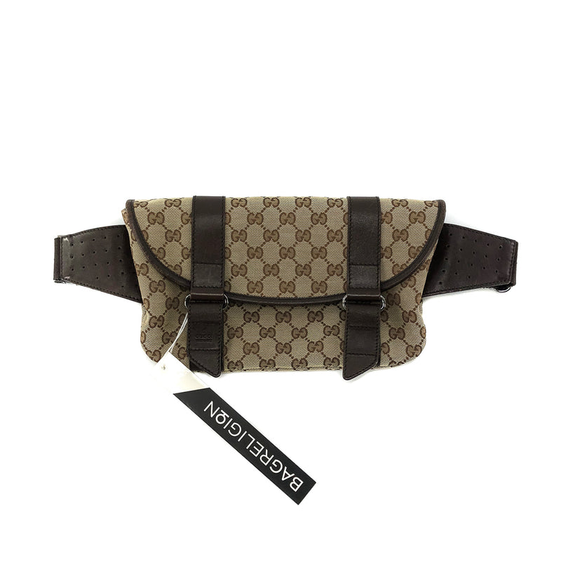 Gucci Monogram Belt Bag Classic Style with Silver Hardware – Bag