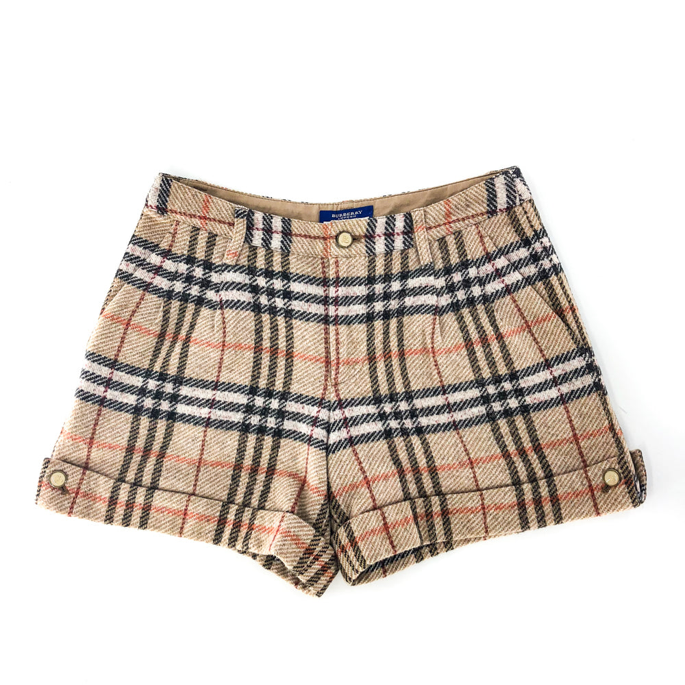 Vintage Burberry Blue Label Plaid Shorts (size 28)