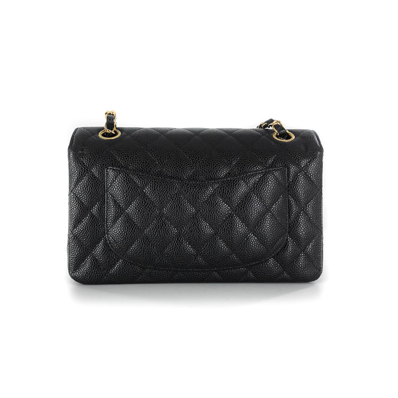 Small Caviar Double Flap GHW