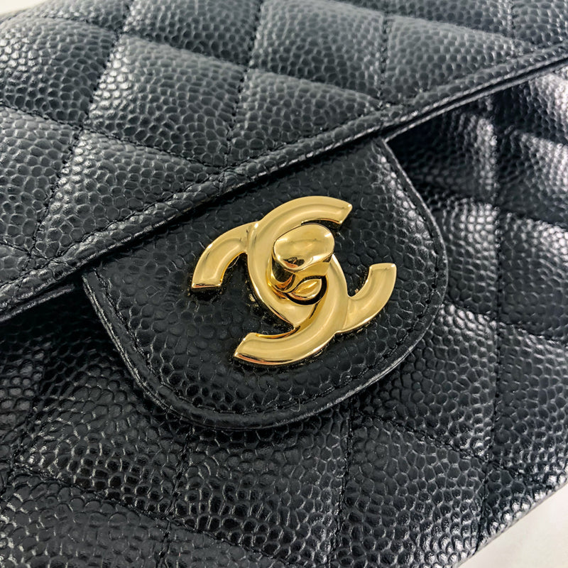 Small Caviar Double Flap GHW