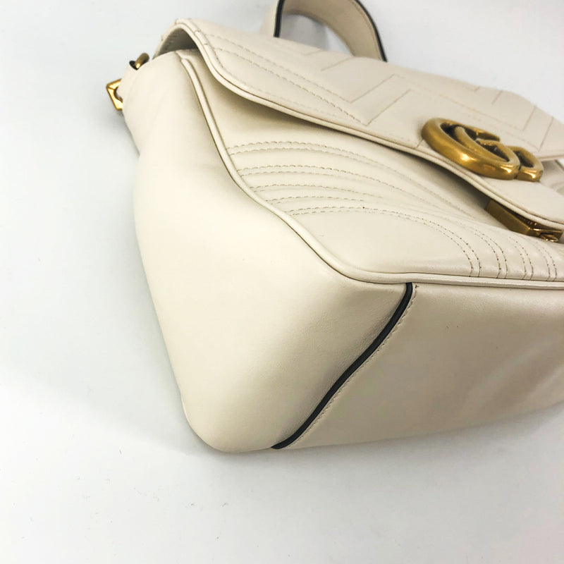 GG Marmont Chevron Top Handle Bag