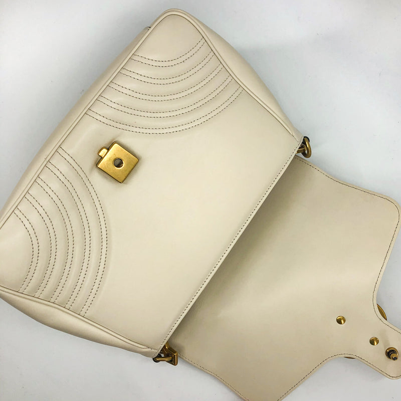 GG Marmont Chevron Top Handle Bag