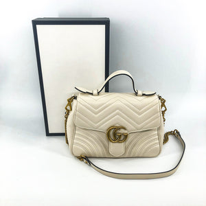 GG Marmont Chevron Top Handle Bag