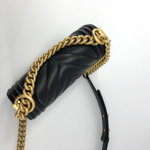 Small Boy Bag Black Lambskin Ruthenium hardware