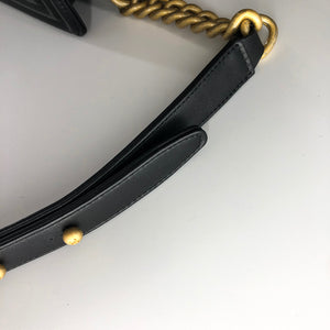 Small Boy Bag Black Lambskin Ruthenium hardware