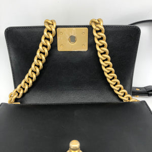 Small Boy Bag Black Lambskin Ruthenium hardware