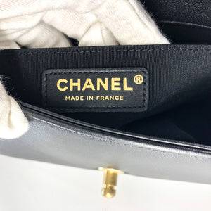 Small Boy Bag Black Lambskin Ruthenium hardware