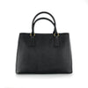 Saffiano Single-Zip Galleria Medium Tote in Black with GHW