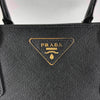 Saffiano Single-Zip Galleria Medium Tote in Black with GHW